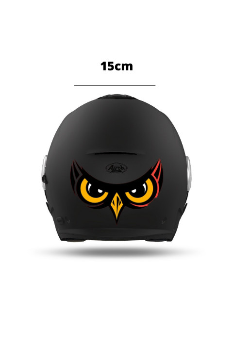 Owl Sticker Compatible with Helmet | Helmet Owl  Sticker